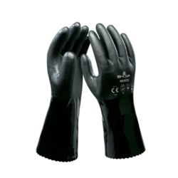 Găng tay chống hóa chất dầu nhớt Showa 660 ESD PVC màu đen